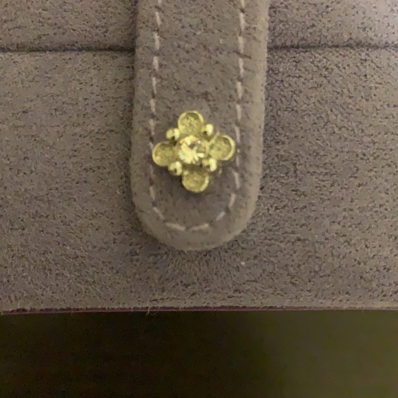 Purple mini Jewelry Travel Case with beaded clasp - Picture 9 of 9